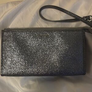 Coach Sparkling Wristlet in Black Glitter